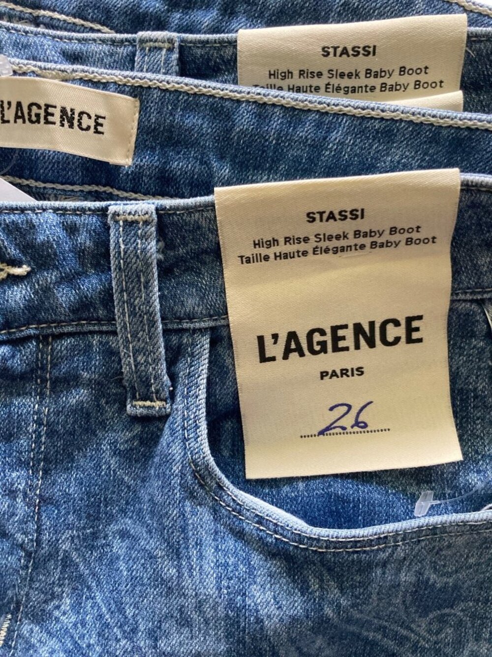 L'AGENCE Stassi High Rise Sleek Baby Bootcut Jeans in Paisley Western Sz  NWT - Picture 8 of 10